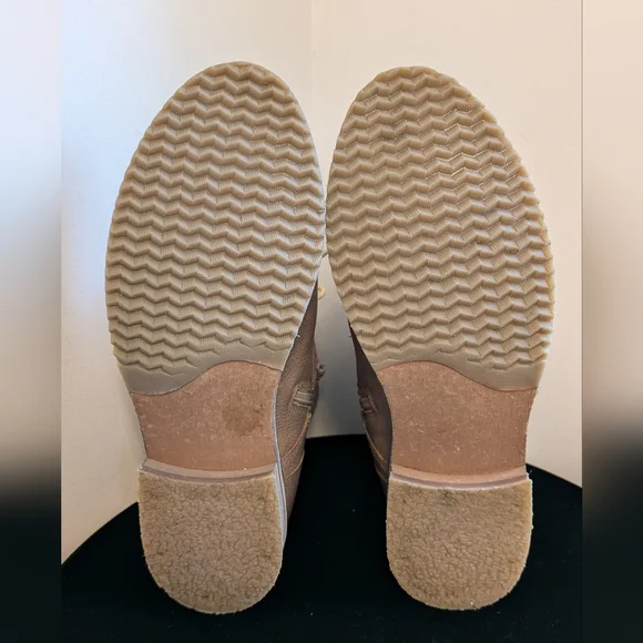 Crèvo Freya Beige Leather Boots Size 9 - Picture 6 of 9